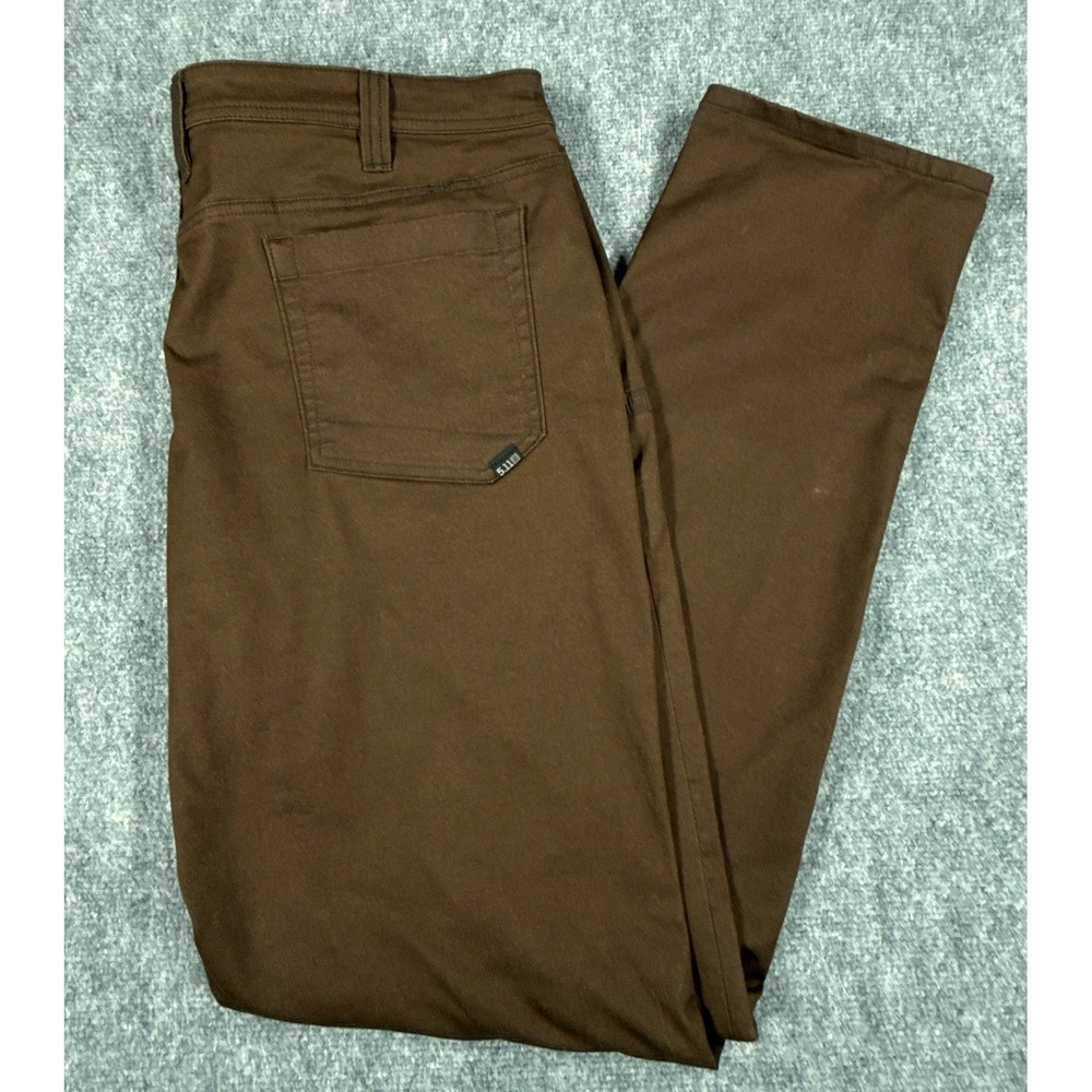 5.11 Tactical Defender-Flex Slim Pants Mens 40x36 Brown Cavalry Twill
